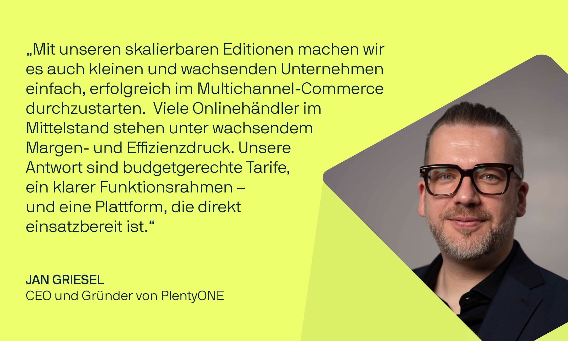 Statement von PlentyONE CEO und Gründer Jan Griesel